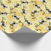 Papier Cadeau Joli petit motif abeilles (Coin)