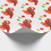 Papier Cadeau Joli petit oiseau de Noël (Coin)