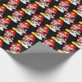 Papier Cadeau Joli petit pompier papier d'emballage carrelé (Coin)