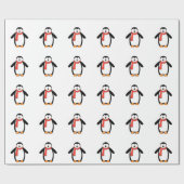 Papier Cadeau Joli pingouin de Noël Noël Noël Noël Fête Écharpe  (Plat)