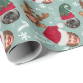 Papier Cadeau Joli plaisir Noël illustration 3 photos (Coin rond)