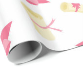 Papier Cadeau Joli Pretty Rose Graduate (Coin rond)