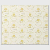 Papier Cadeau Joli Rayon Jaune de Soleil Baby shower d'été (Plat)