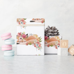 Papier Cadeau Joli renard à l'aquarelle 