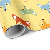 Papier Cadeau Joli renard coloré (Coin rond)