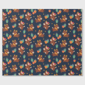 Papier Cadeau Joli renne de Noël (Plat)