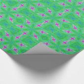 Papier Cadeau Joli rose et vert (Coin)
