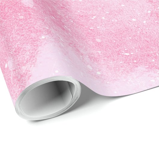 Papier Cadeau Joli rose Noël Flamant rose d'hiver Oiseau (Coin rond)