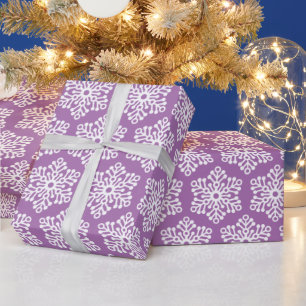 Papier Cadeau Joli sac cadeau de Noël à flocon de neige violet