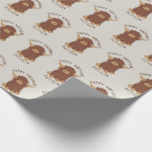 Papier Cadeau Joli, shaggy Highland vache conception personnalis (Coin)