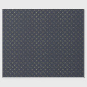 Papier Cadeau Joli Snowflakes Gold Dark Blue Christmas (Plat)
