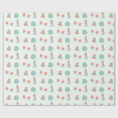 Papier Cadeau Joli Snowman Hiver Onederland Anniversaire (Plat)