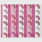 Papier Cadeau Joli Stilettos Personnalisé (Plat)