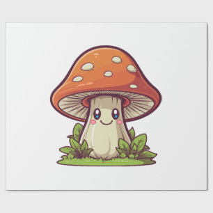 Papier Cadeau Joli style kawaii, Cueillette de champignons