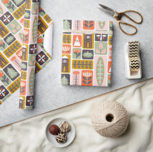 Papier Cadeau Joli style scandinave nature