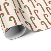 Papier Cadeau Joli Sucre de canne Motif Noël (Coin rond)