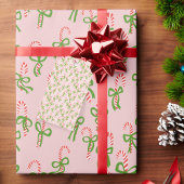 Papier Cadeau Joli Sucres de canne de Noël Noël Noël Fêtes de No