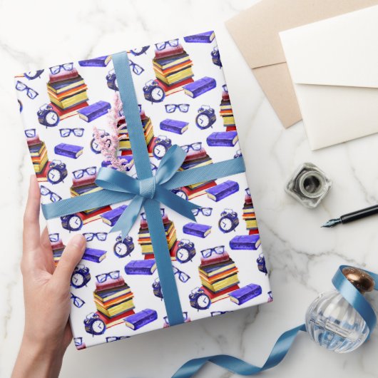 Papier Cadeau joli temps de lecture carrelé partie (Cadeaux)