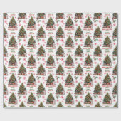 Papier Cadeau Joli Tiger Cub Arbre de Noël Enfants (Plat)