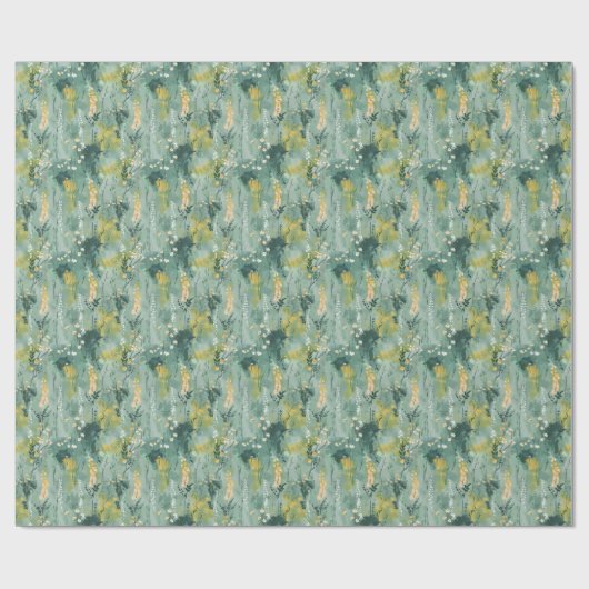 Papier Cadeau Joli vert aquarelle Meadows (Plat)