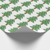 Papier Cadeau Joli Vert Brown Noël Fêtes Motif (Coin)