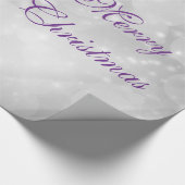 Papier Cadeau Joli violet brillant Noël Bauble Graphisme (Coin)