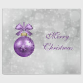 Papier Cadeau Joli violet brillant Noël Bauble Graphisme (Plat)