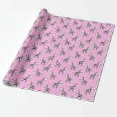 Papier Cadeau Joli zèbre rose (Déroulé)
