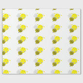 Papier Cadeau Jolie abeille bourdon (Plat)
