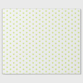 Papier Cadeau Jolie chaux vert blanc flocon neige étoiles cadeau (Plat)