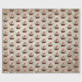 Papier Cadeau Jolie chèvre de Noël togo enfant fleurs fils petit (Plat)