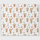 Papier Cadeau Jolie chouette adorable bébé enfants (Plat)