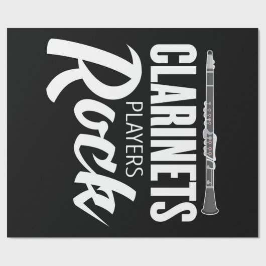 Papier Cadeau jolie clarinette (Plat)