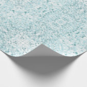 Papier Cadeau Jolie conception de carreaux européens bleu (Coin)