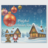 Papier Cadeau Jolie conception de Noël (Plat)