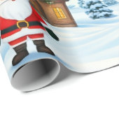 Papier Cadeau Jolie conception de Noël (Coin rond)