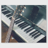 Papier Cadeau Jolie conception de piano (Plat)
