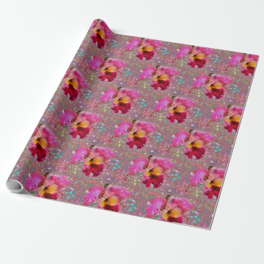 Papier Cadeau Jolie conception orchidée (Déroulé)