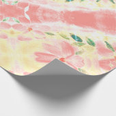Papier Cadeau Jolie corail fleuri (Coin)