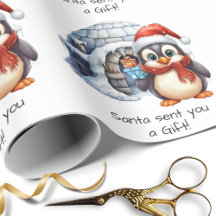 Jolie coutume Santa Hat Penguin Neige Enfants Noël