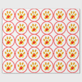 Papier Cadeau Jolie et élégante patte or (Plat)