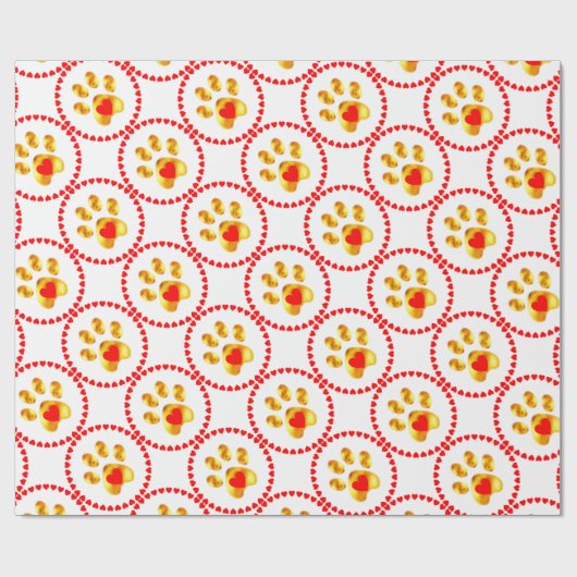 Papier Cadeau Jolie et élégante patte or (Plat)