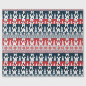 Papier Cadeau Jolie et moderne Christma Snowman Knitted (Plat)