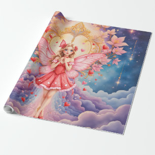 Papier Cadeau Jolie fée de la Saint-Valentin – Cœur des royaumes