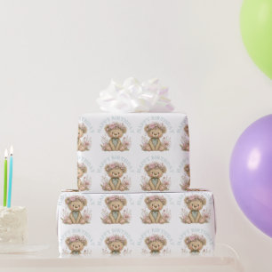 Papier Cadeau Jolie fête d'anniversaire Boho Animal