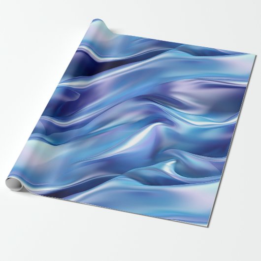 Papier Cadeau Jolie Fête de Mariage Bleue Violette Rêvée (Déroulé)