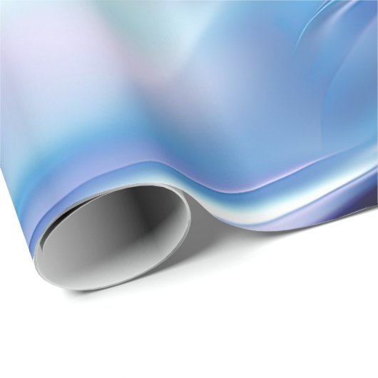 Papier Cadeau Jolie Fête de Mariage Bleue Violette Rêvée (Coin rond)