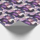 Papier Cadeau Jolie fille Anime dans les casques Anniversaire (Coin)