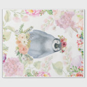 Papier Cadeau Jolie fille Penguin Cadeau d'anniversaire, Pingoui (Plat)