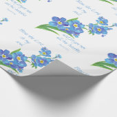Papier Cadeau Jolie Fleur Bleue Oubliez-moi non, Bénissez le Sei (Coin)